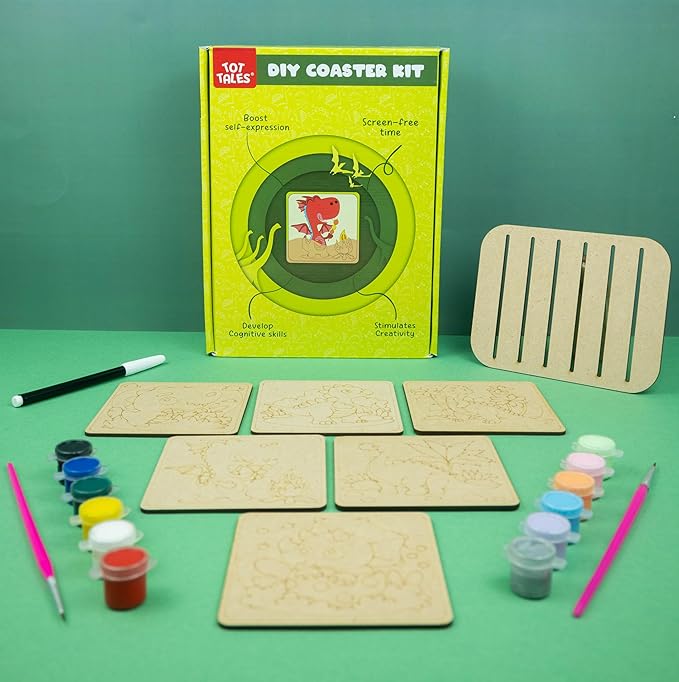 Tot Tales DIY Coaster Kit - Dino