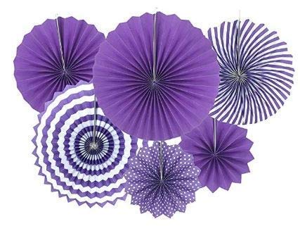 Purple Decoration Fan Set