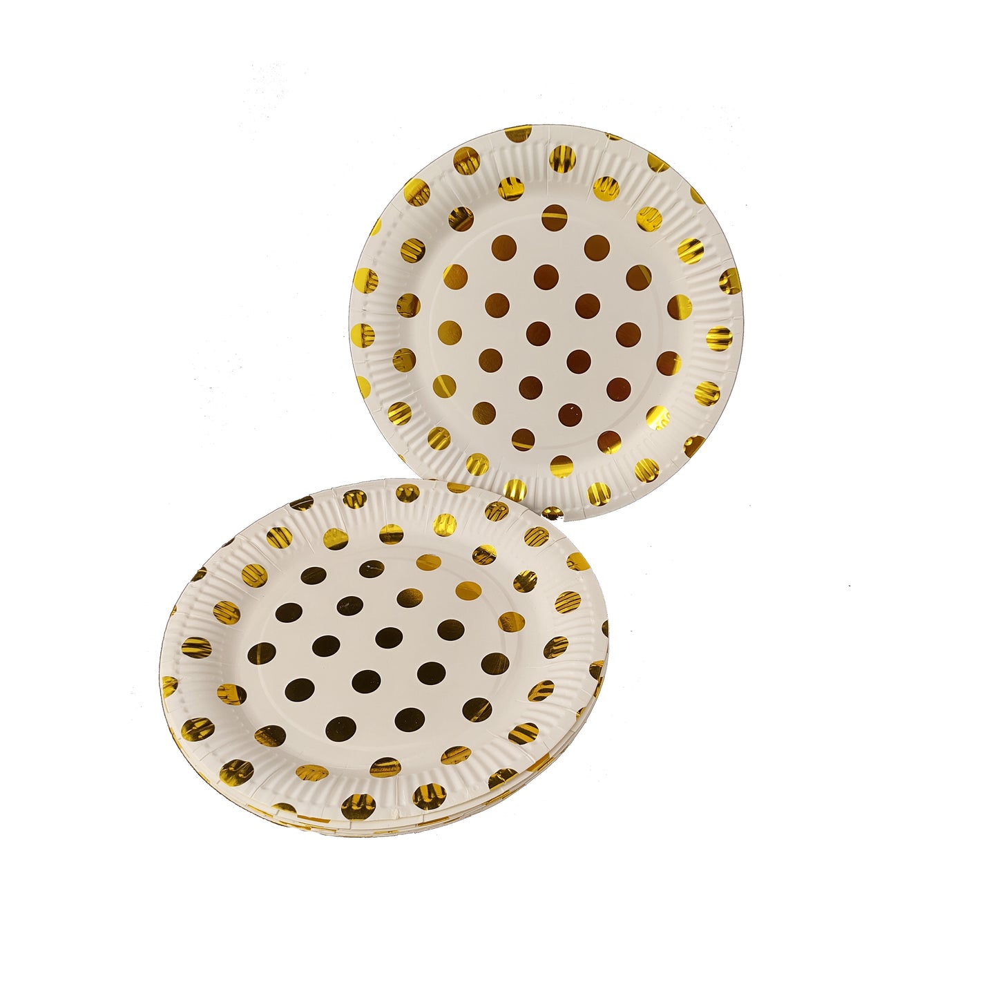 White Polka Disposable Plates