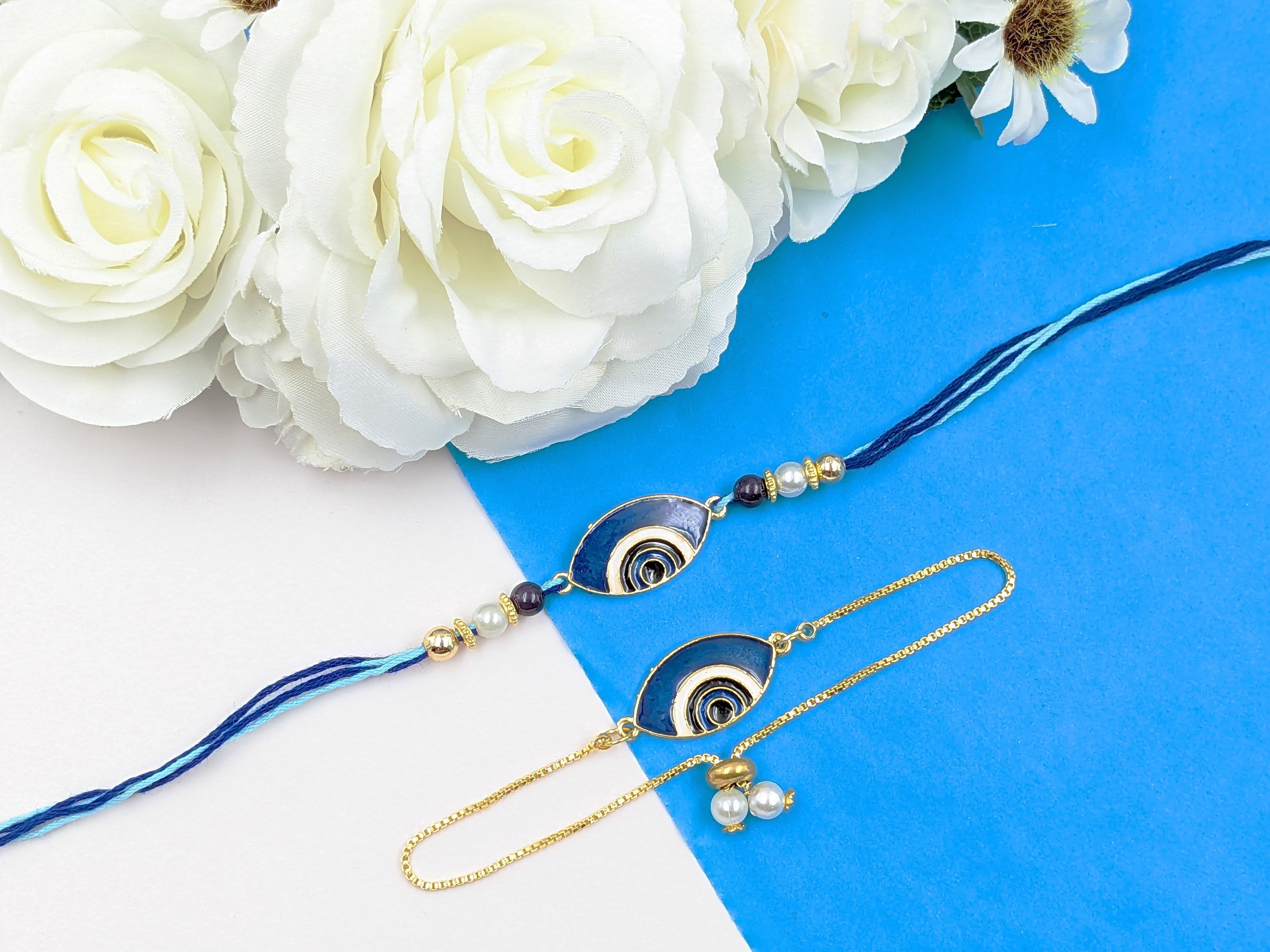 Evil Eye Rakhi for Him & Her Celebration Box