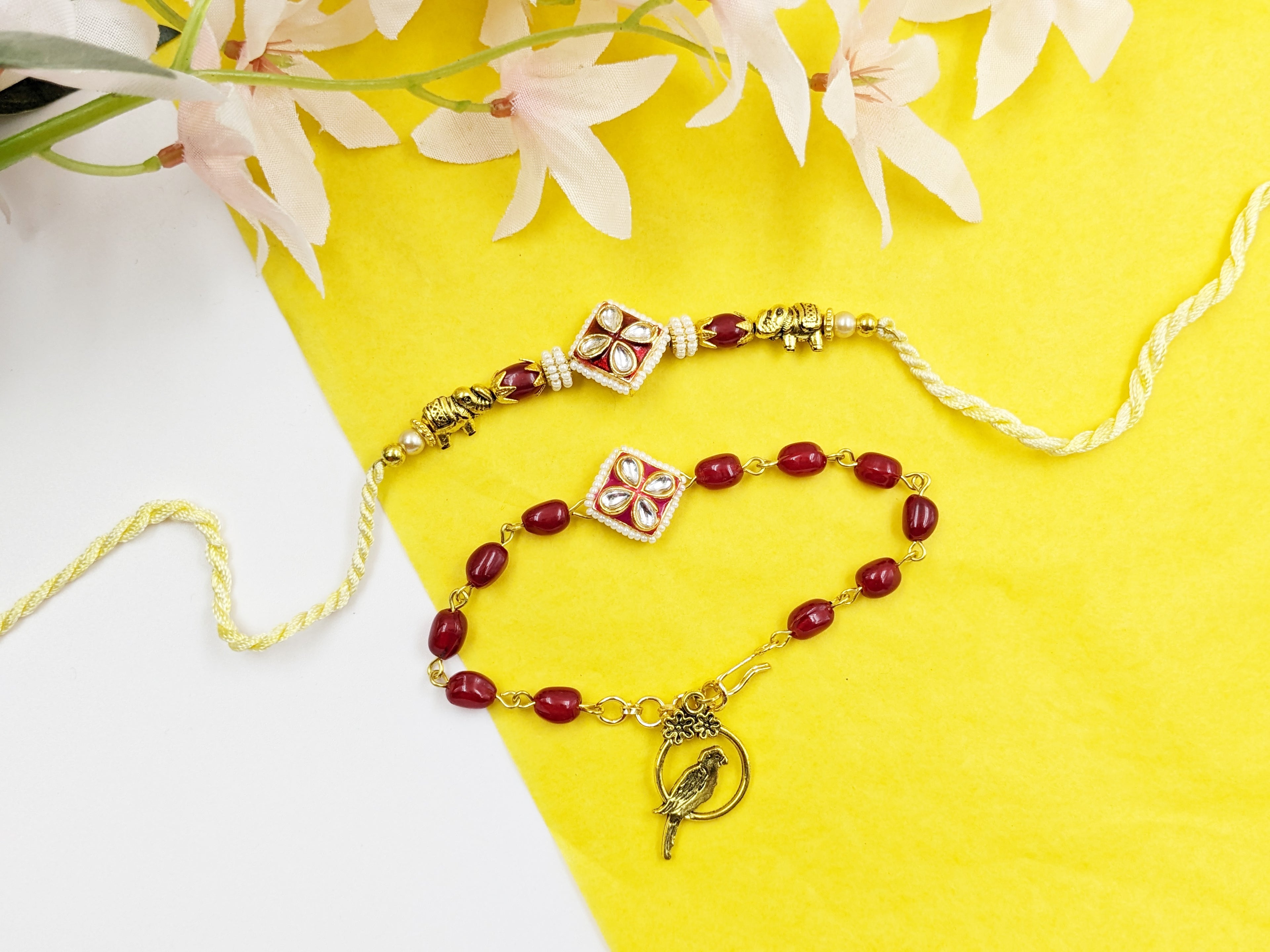Garnet Rakhi Box for him and her