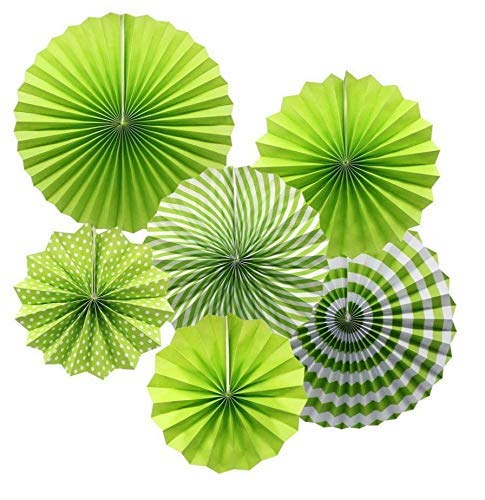 Green Decoration Fan Set