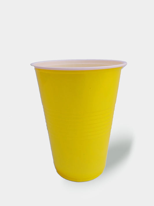 Yellow Plastic Glass
