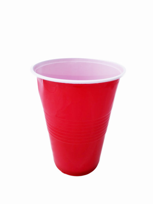 Red Plastic Glass